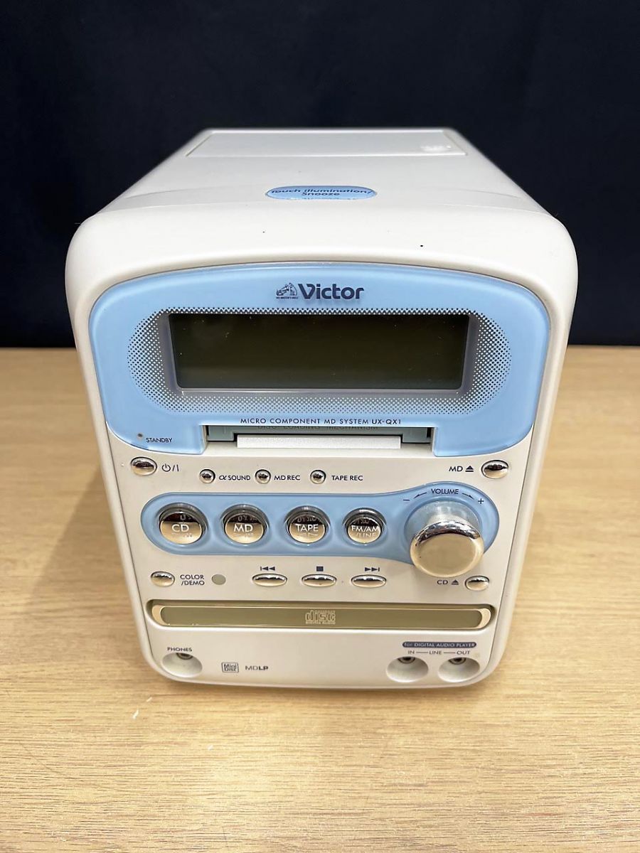 Victor ビクター CD MD カセット ミニコンポ 本体 CA-UXQX1-A - メルカリ
