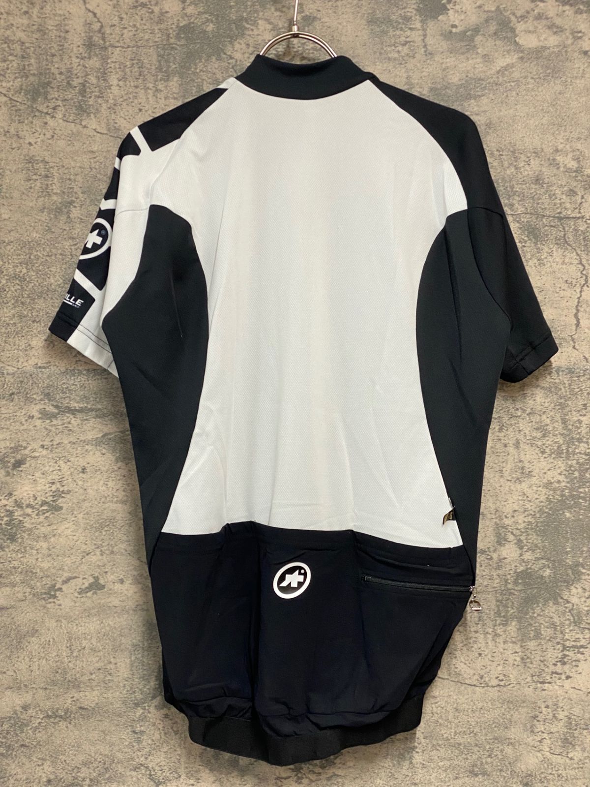 JY642 アソス ASSOS 5S.MILLE EVO7 半袖 サイクルジャージ 黒 白 L