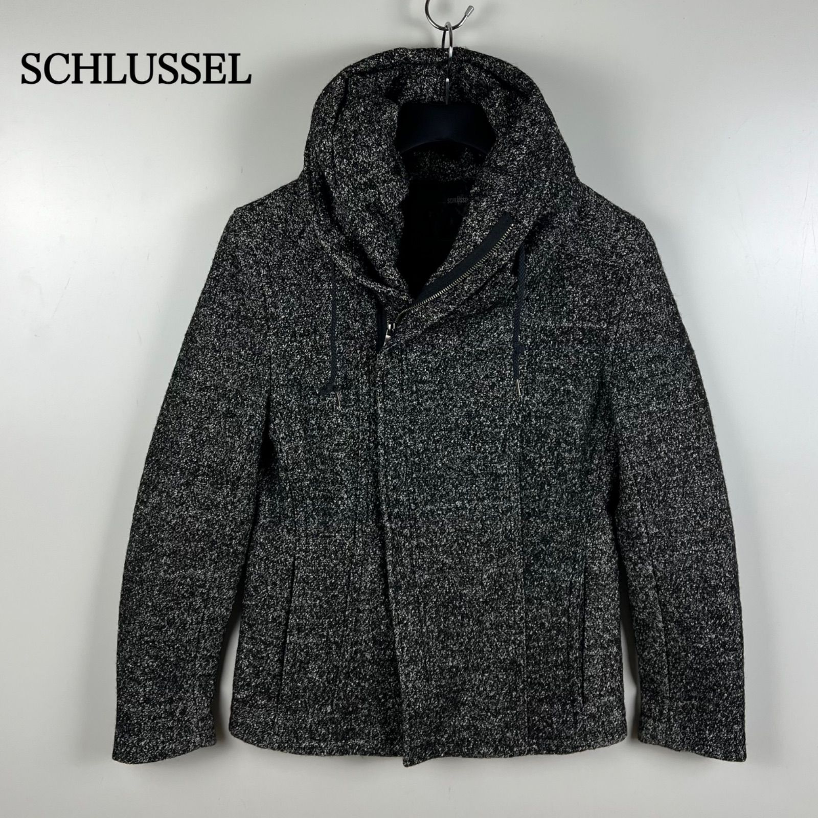 シュリセル schlussel ジャケット ダブルジップ レザー スエード 黒 