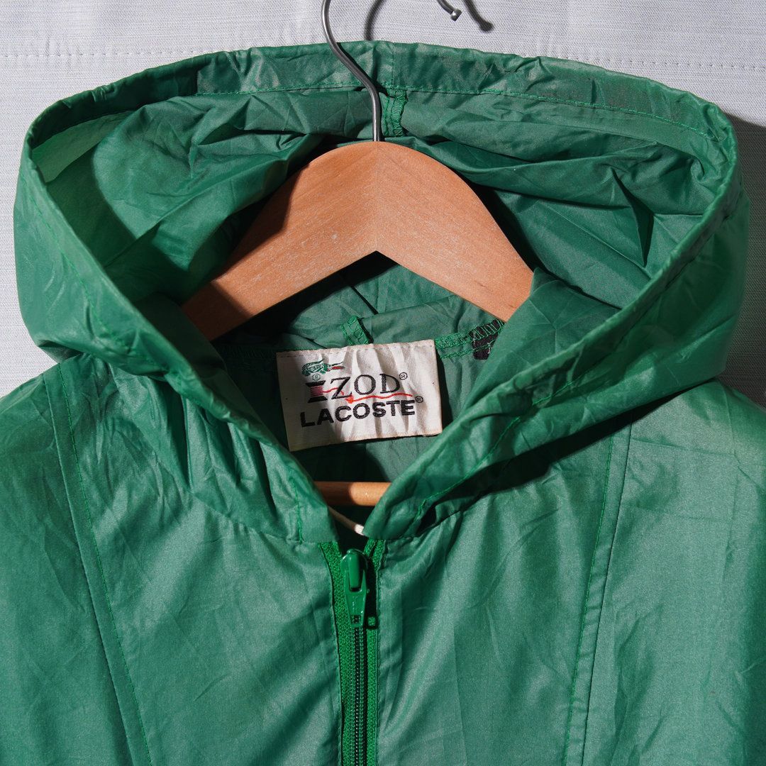 90s 糸巻きタグ ラコステ LACOSTE アノラックパーカー M 大きめ 