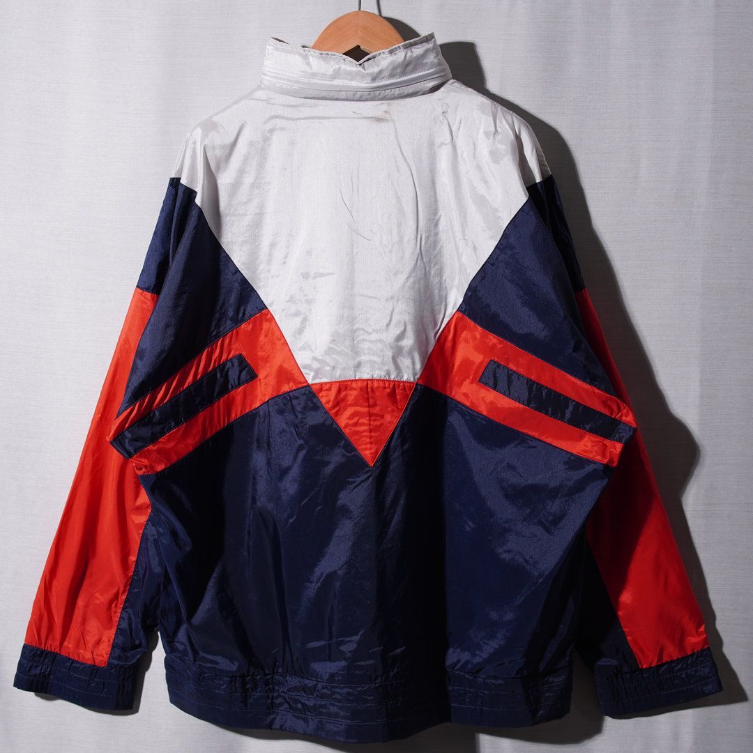 90s アディダス ナイロンジャケット XL 好配色 短丈オーバーサイズ Y2K