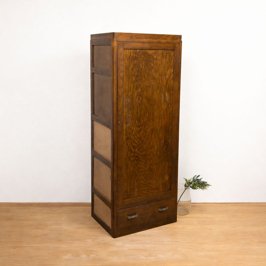 収納棚 縦長 木製 古道具 古家具 和家具 ビンテージ アンティーク