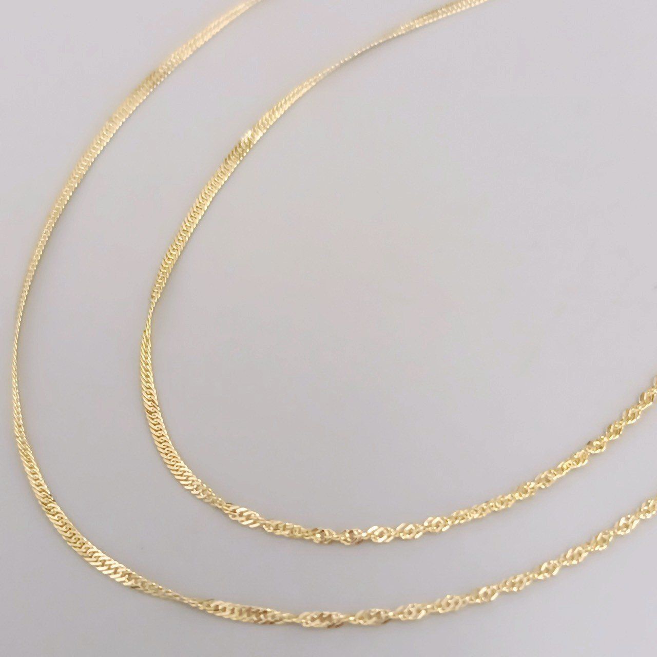 18金 K18 男女兼用 ジュエリーマキ スクリューネックレス 1.33g 40