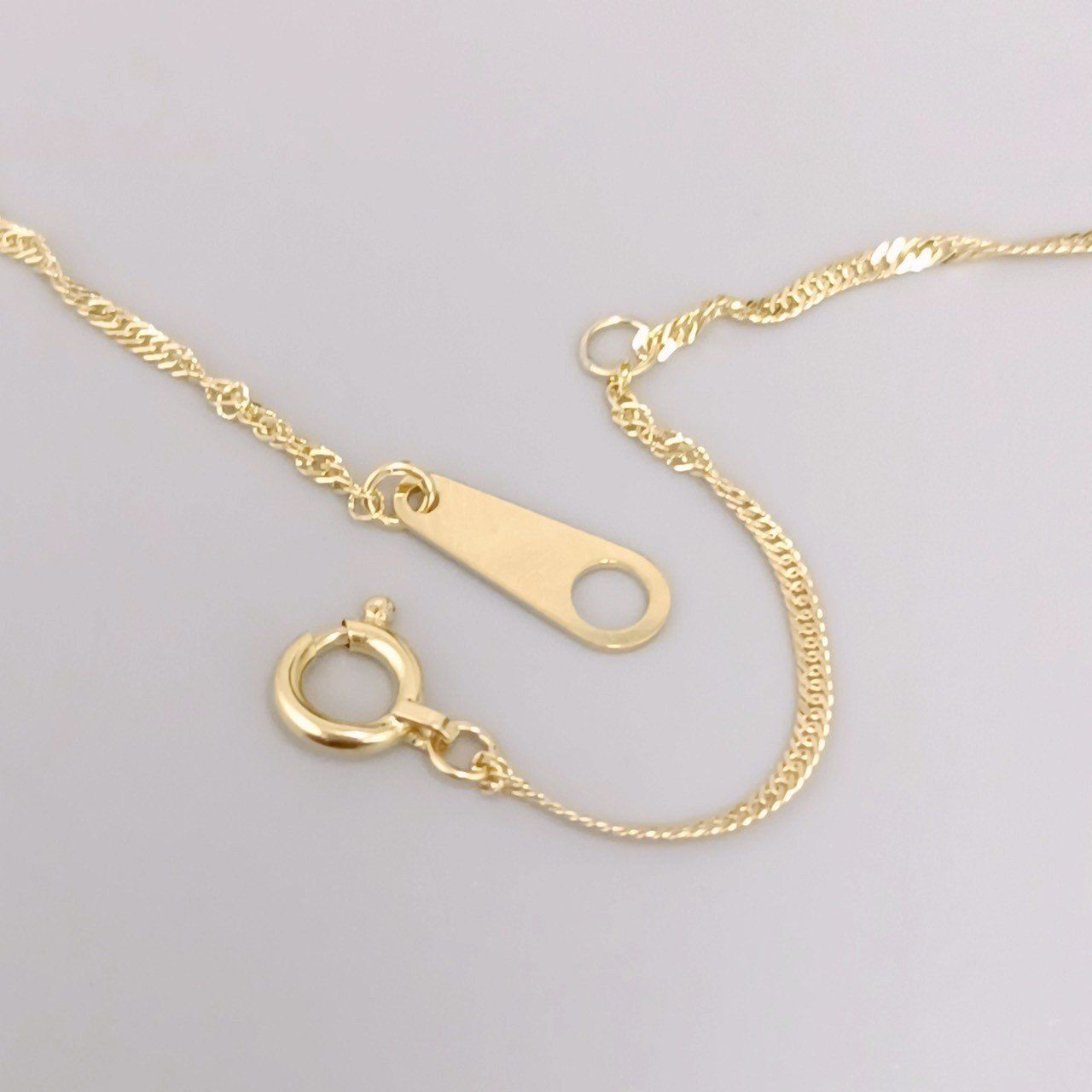 18金 K18 男女兼用 ジュエリーマキ スクリューネックレス 1.33g 40