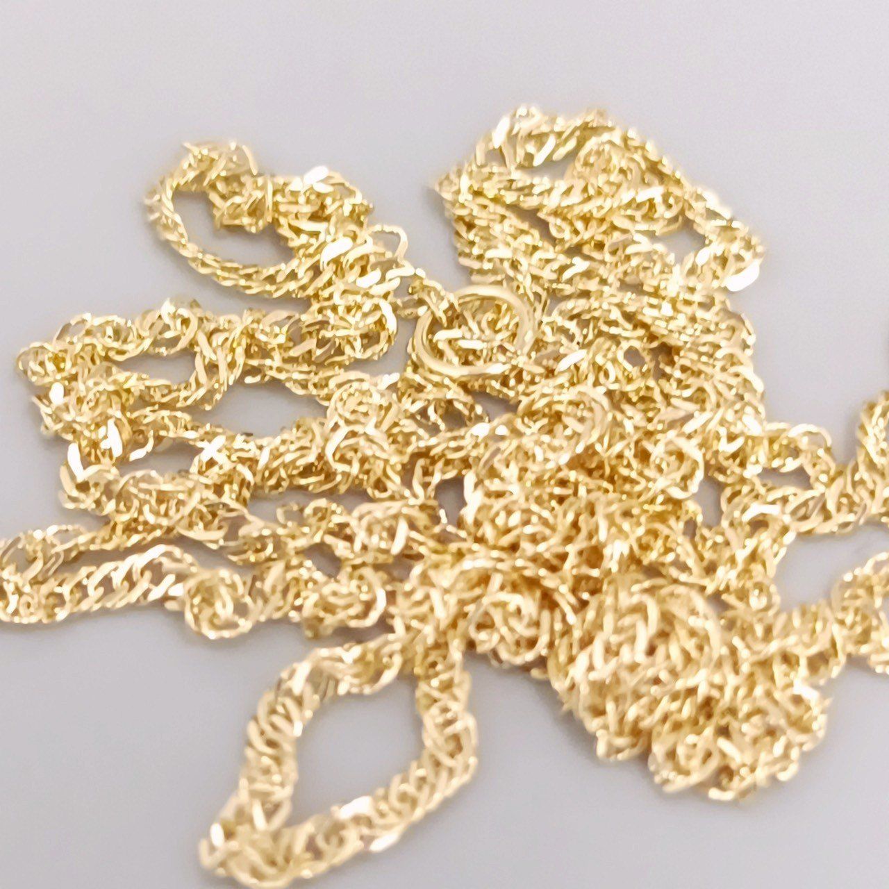 18金 K18 男女兼用 ジュエリーマキ スクリューネックレス 1.33g 40