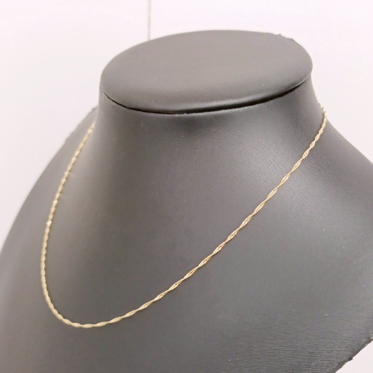 18金 K18 男女兼用 ジュエリーマキ スクリューネックレス 1.33g 40