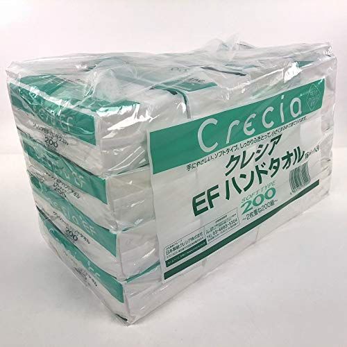 D★日本製紙クレシア(NIPPON PAPER CRECIA) クレシア　EFハンドタオル　２枚重ねソフトタイプ　200組み×16束