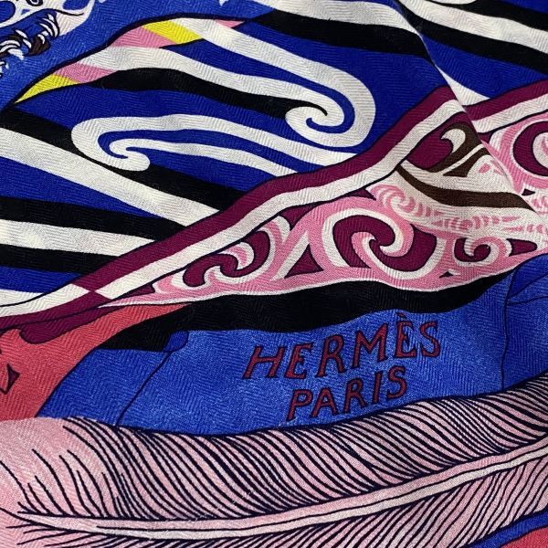 ○ エルメス HERMES カレ140 カレジェアン 大判ショール スカーフ