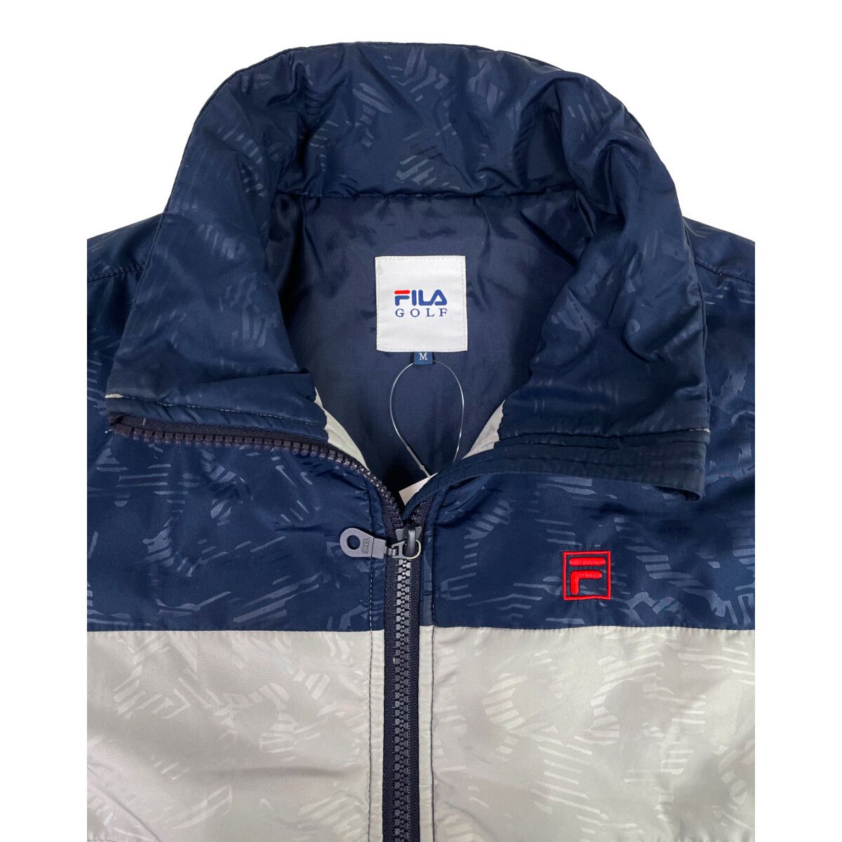 中古 レディース フィラゴルフ FILA GOLF セットアップ M 紺×グレー