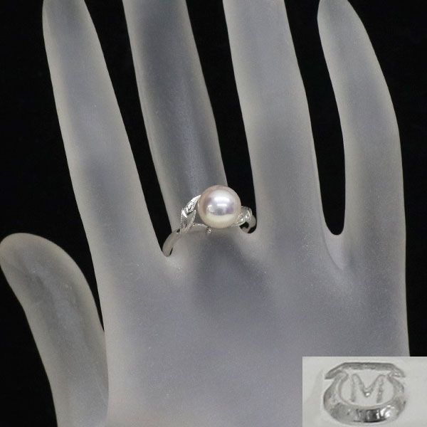 ミキモト Pt900 アコヤ真珠 リング 径約8.5mm - メルカリ
