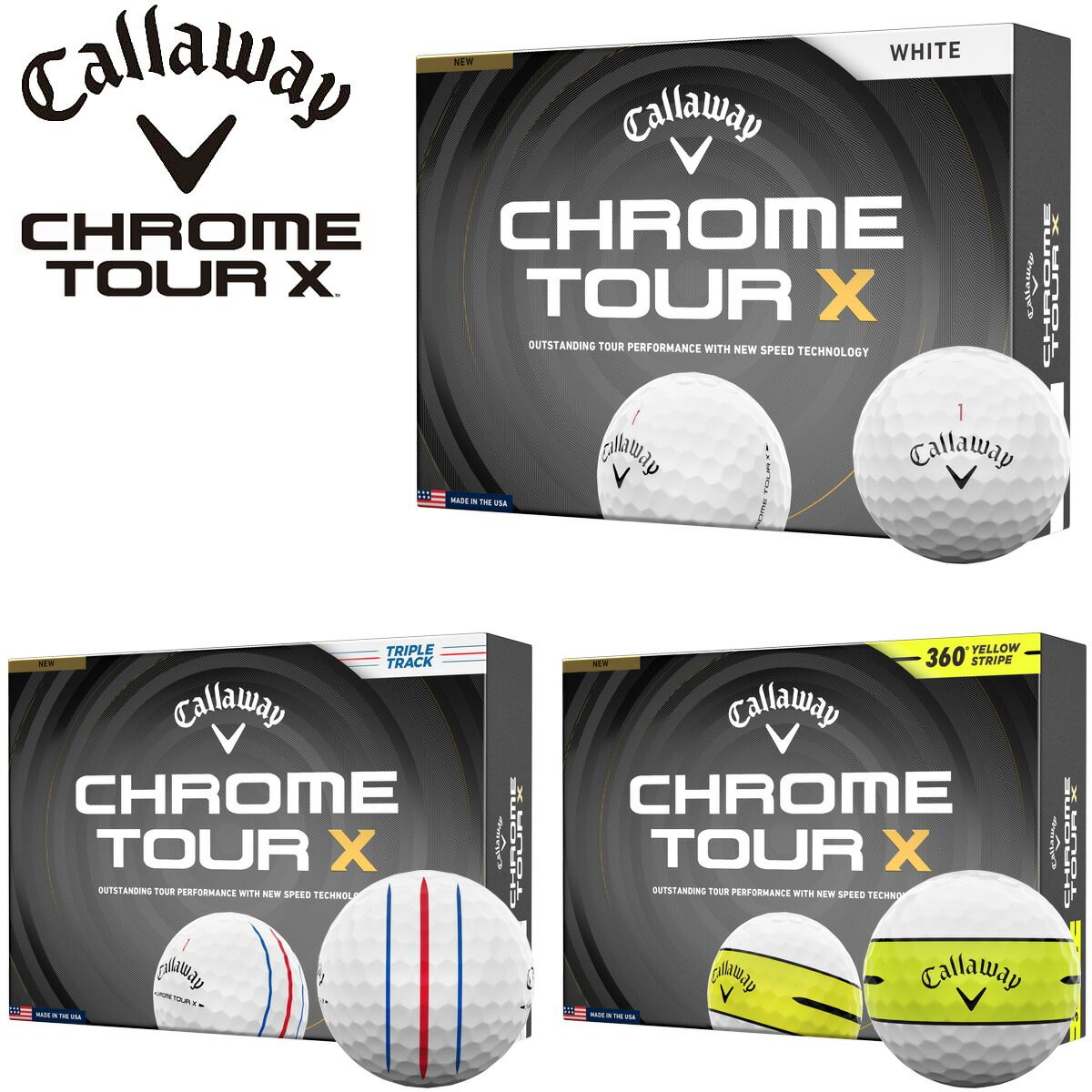 キャロウェイ クロム ツアー エックス ゴルフボール 1ダース12個入り CALLAWAY CHROME TOUR X 2026年モデル日本正規品