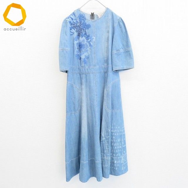 インポートロッサ import Rossa ワンピース ロング 半袖 デニム リネン