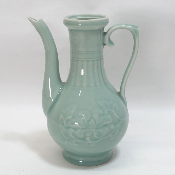 中国 龍泉窯 ◇【和食器】中国龍泉窯/青磁 水注 急須 水注 中国 龍泉窯