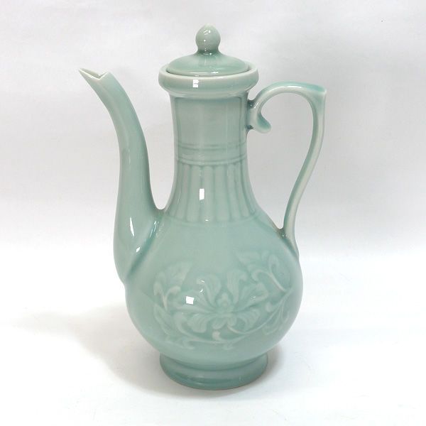 中国 龍泉窯 ◇【和食器】中国龍泉窯/青磁 水注 急須 水注 中国 龍泉窯