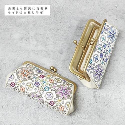 新品 【 浅草文庫 】 親子 がま口 ミニ 財布 花菱 はなびし 柄 コイン