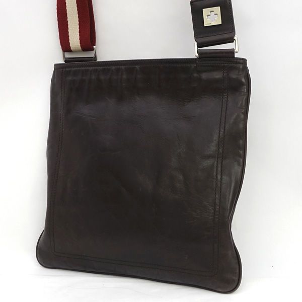 BALLY / バリー ◇ショルダーバッグ/斜めがけ/レザー/ダークブラウン