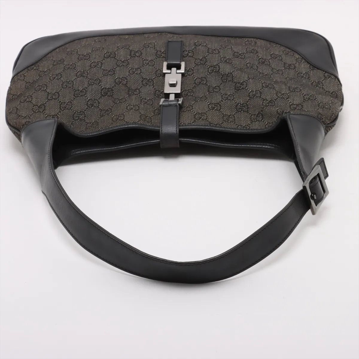 美品 グッチ ジャッキー GGキャンバス 214397 レザー ワンショルダー