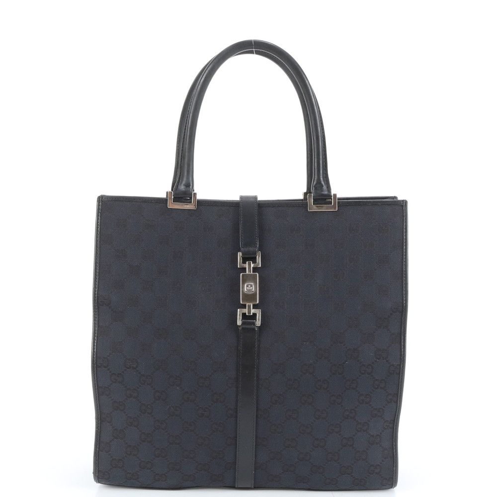 美品 グッチ ジャッキー GGキャンバス 002 1064 レザー トート バッグ