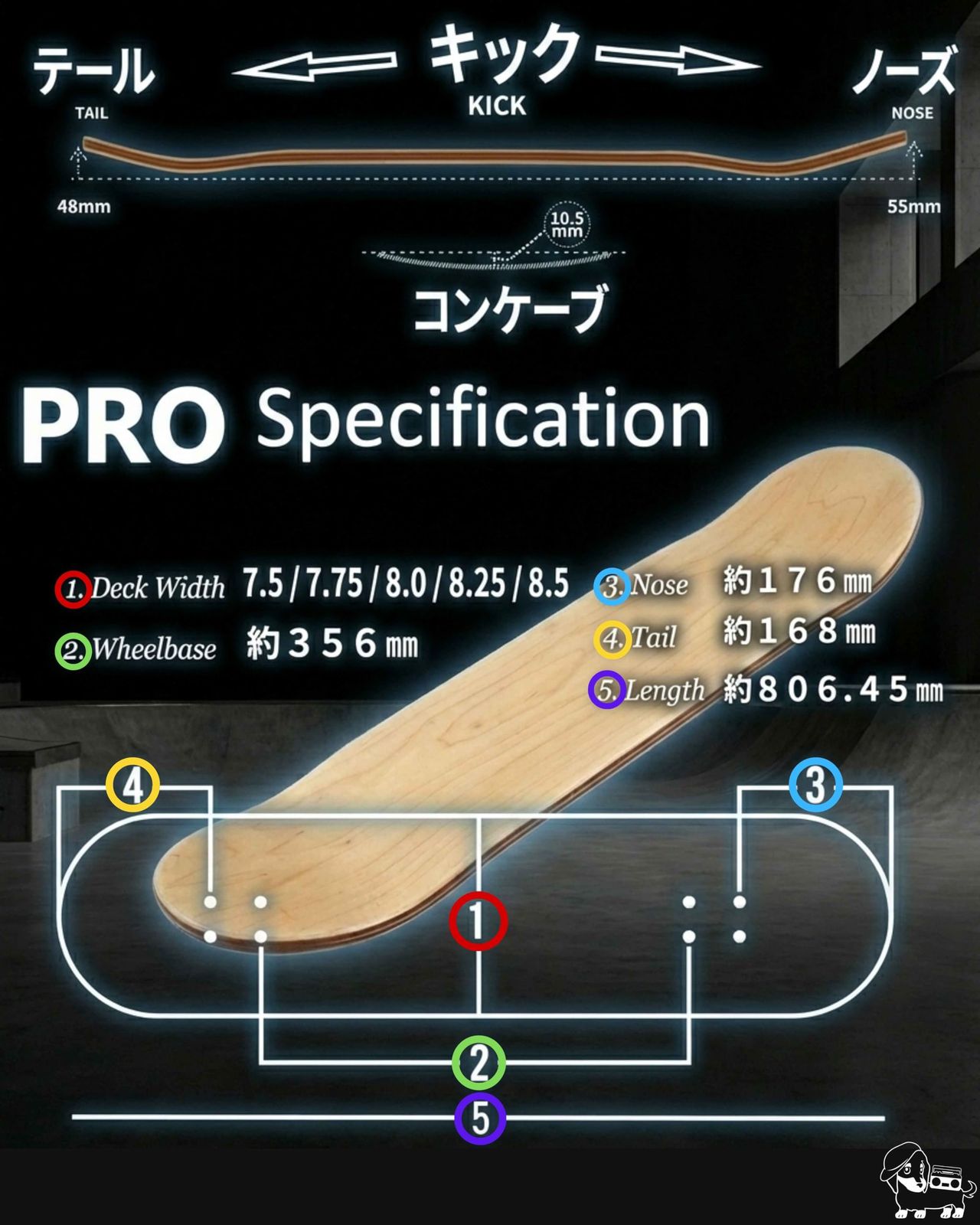 カナディアンメープル】PRO スケボー デッキ【国内ブランドWLNTSKATE