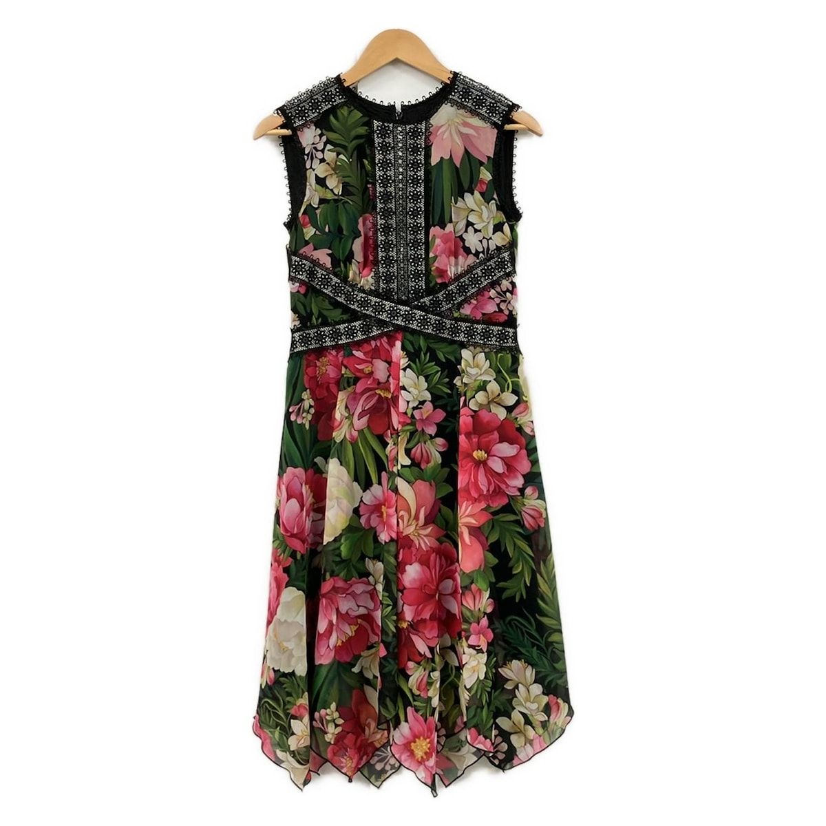 タダシショージ ワンピース サイズ2 M レディース美品 - ピンク×黒