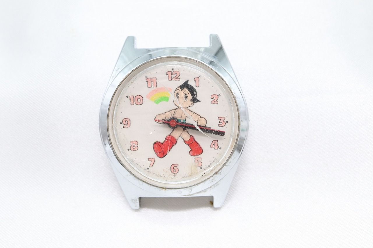 W298-2】☆ジャンク品☆レア 動作品 鉄腕アトム 手巻き 腕時計 手塚
