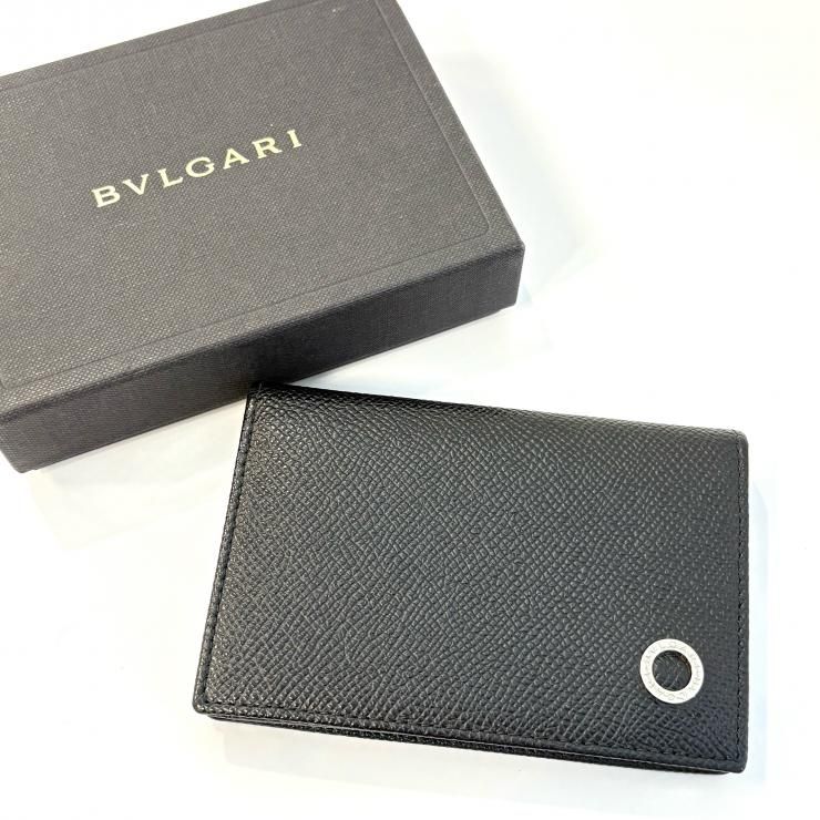 BVLGARI カードケース 名刺入れ レザー ブラック 鑑定済み 正規品