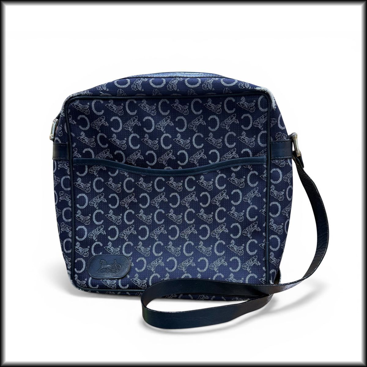 ヴィンテージ◇セリーヌ◇Cマカガム柄 デニム ショルダーバッグ 中古