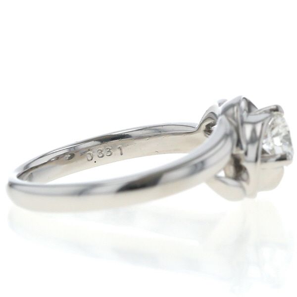 Pt900 プラチナ リング ダイヤモンド 0.331ct カラーH SI2 EX 一粒 