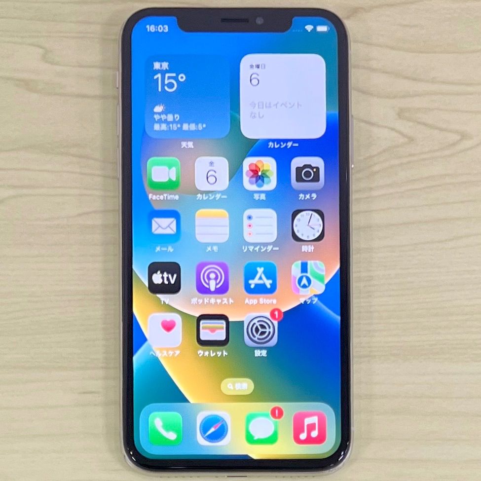 iPhoneX 64GB シルバー SIMフリー 状態良 - メルカリ