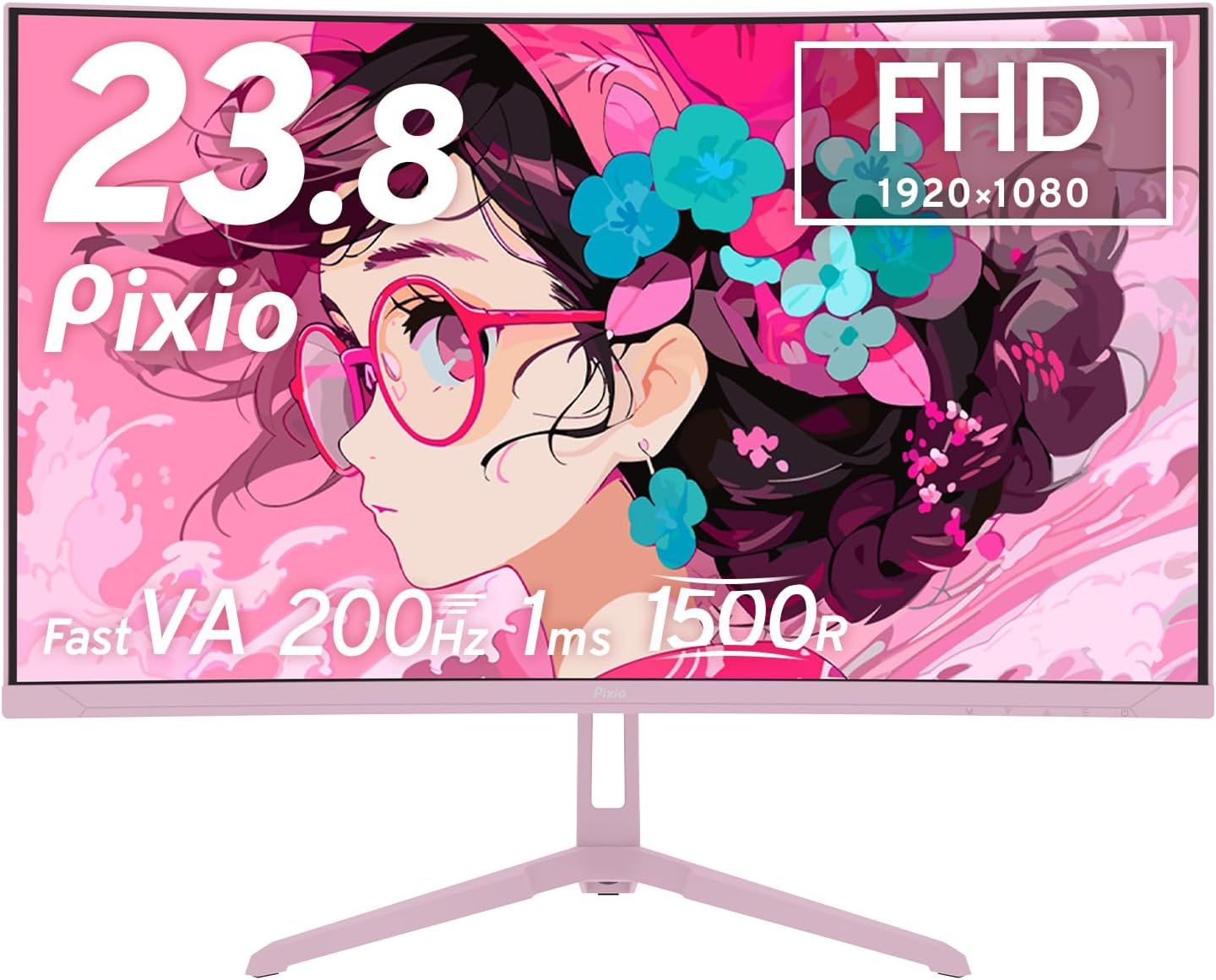 美品 Pixio PXC248 Wave Pastel Pink 200Hz ゲーミングモニター - メルカリ