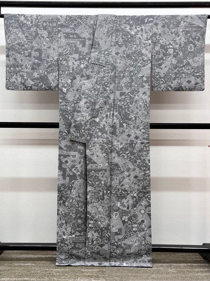 斉藤三才 落款入 小紋 三才鳥 正絹 A244 - メルカリ