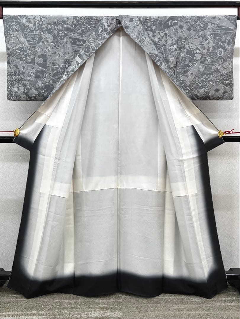 斉藤三才 落款入 小紋 三才鳥 正絹 A244 - メルカリ