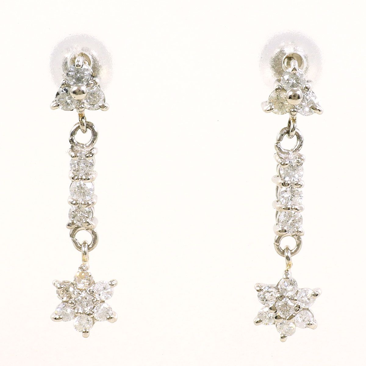 pt900 プラチナ 0.25ct ダイヤモンド イヤリング 片耳用 アクセサリー 