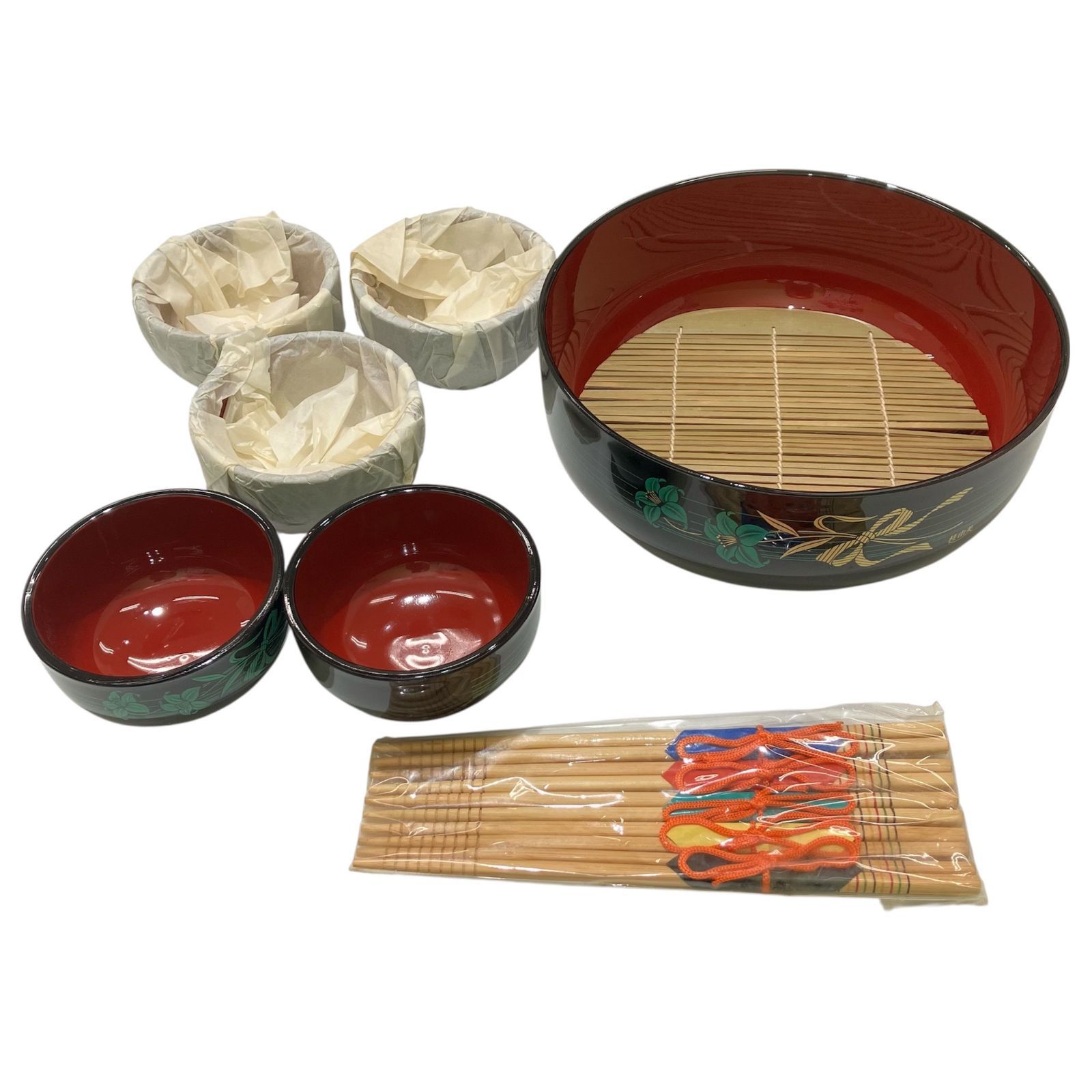 長】新品未使用 漆器 桂由美ギフトコレクション 蕎麦・そうめん用鉢×1