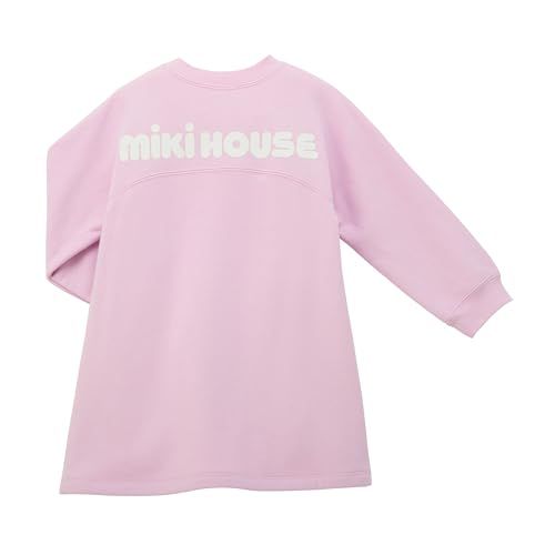 新品 [ミキハウス] WEB限定 バックロゴワンピース 長袖 ロゴ 無地 ワン 