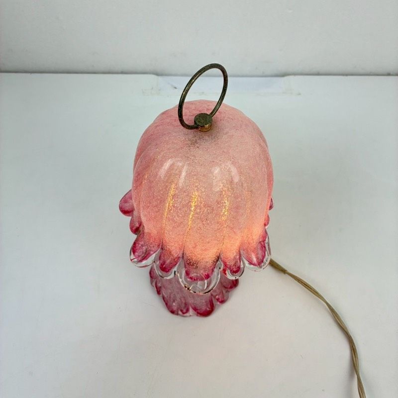 岩田工芸ガラス 気泡ガラス テーブルランプ ピンク ランプ 照明