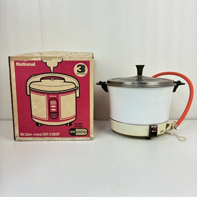 希少 昭和レトロ National ナショナル 電子ジャー 炊飯器 SR-2185F 一