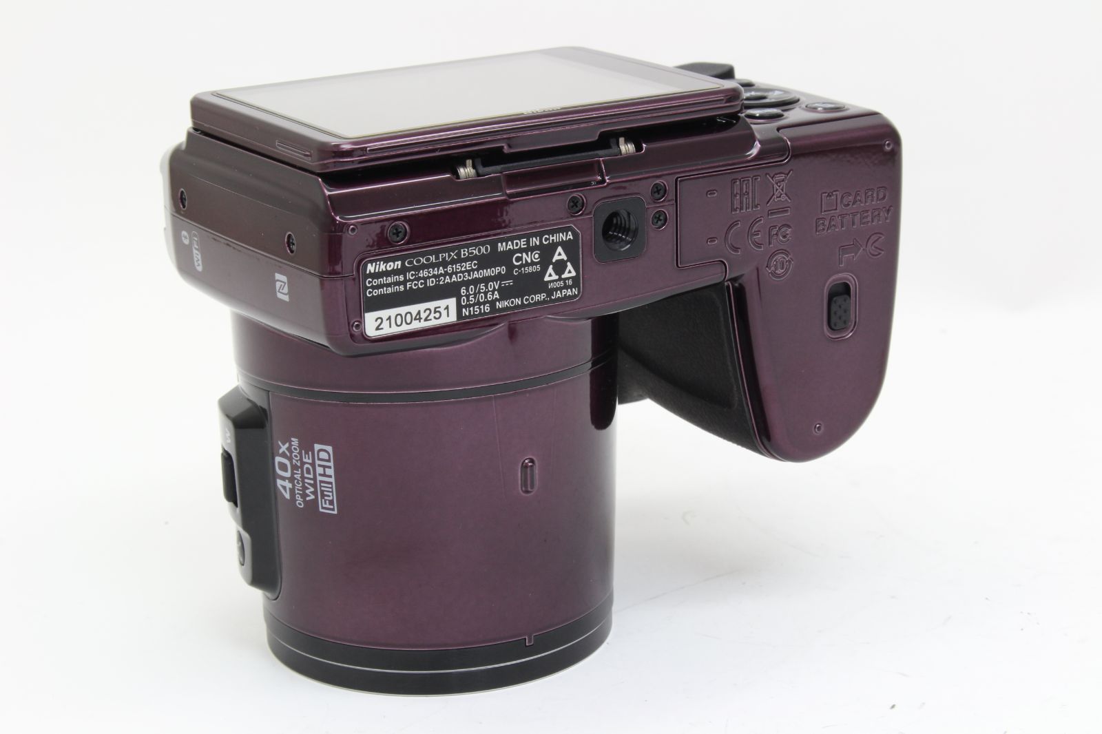 AB (良品) Nikon ニコン COOLPIX B500 パープル 初期不良返品無料 3-40