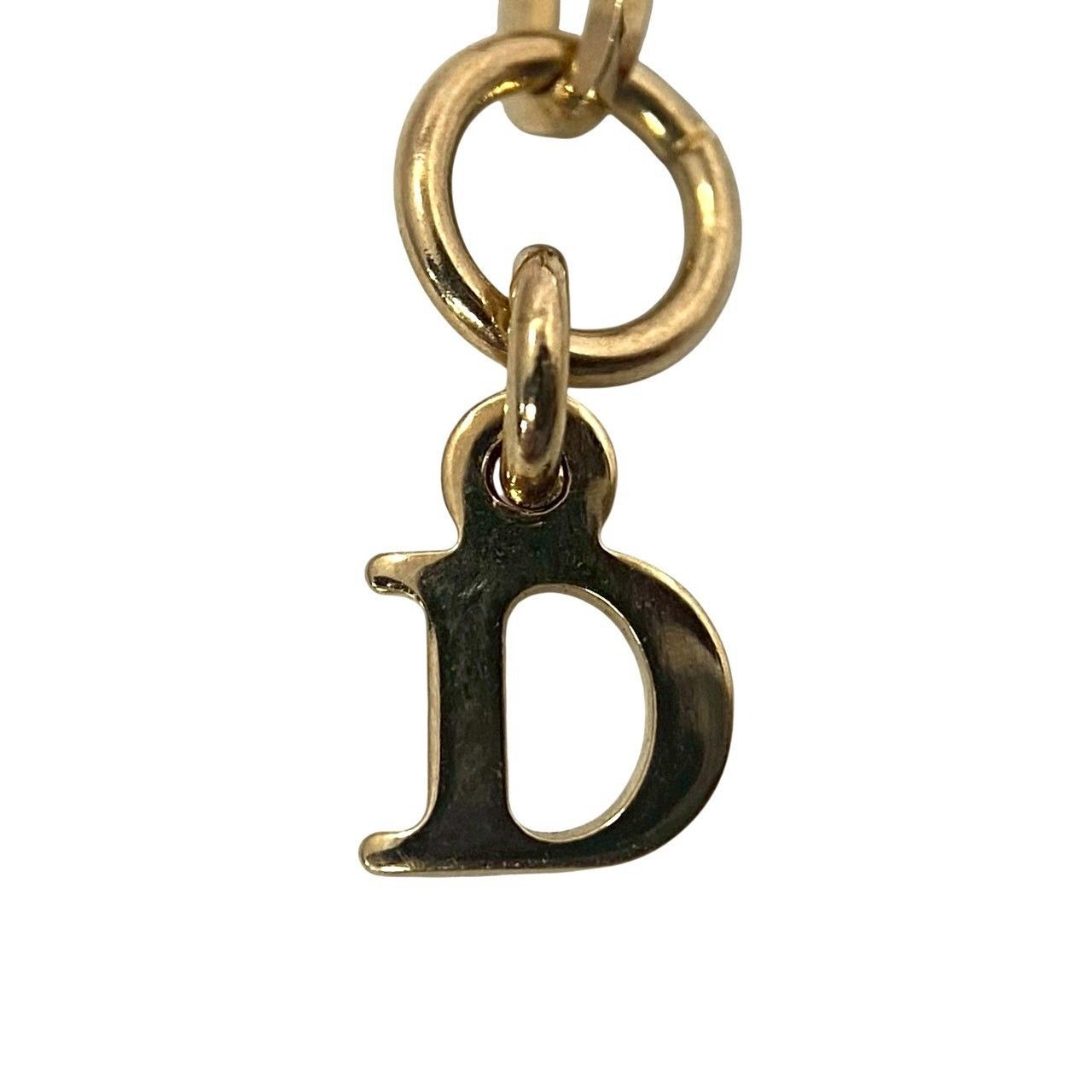 M【Dior】ハート カデナ チャーム ブレスレット ゴールド/金カラー