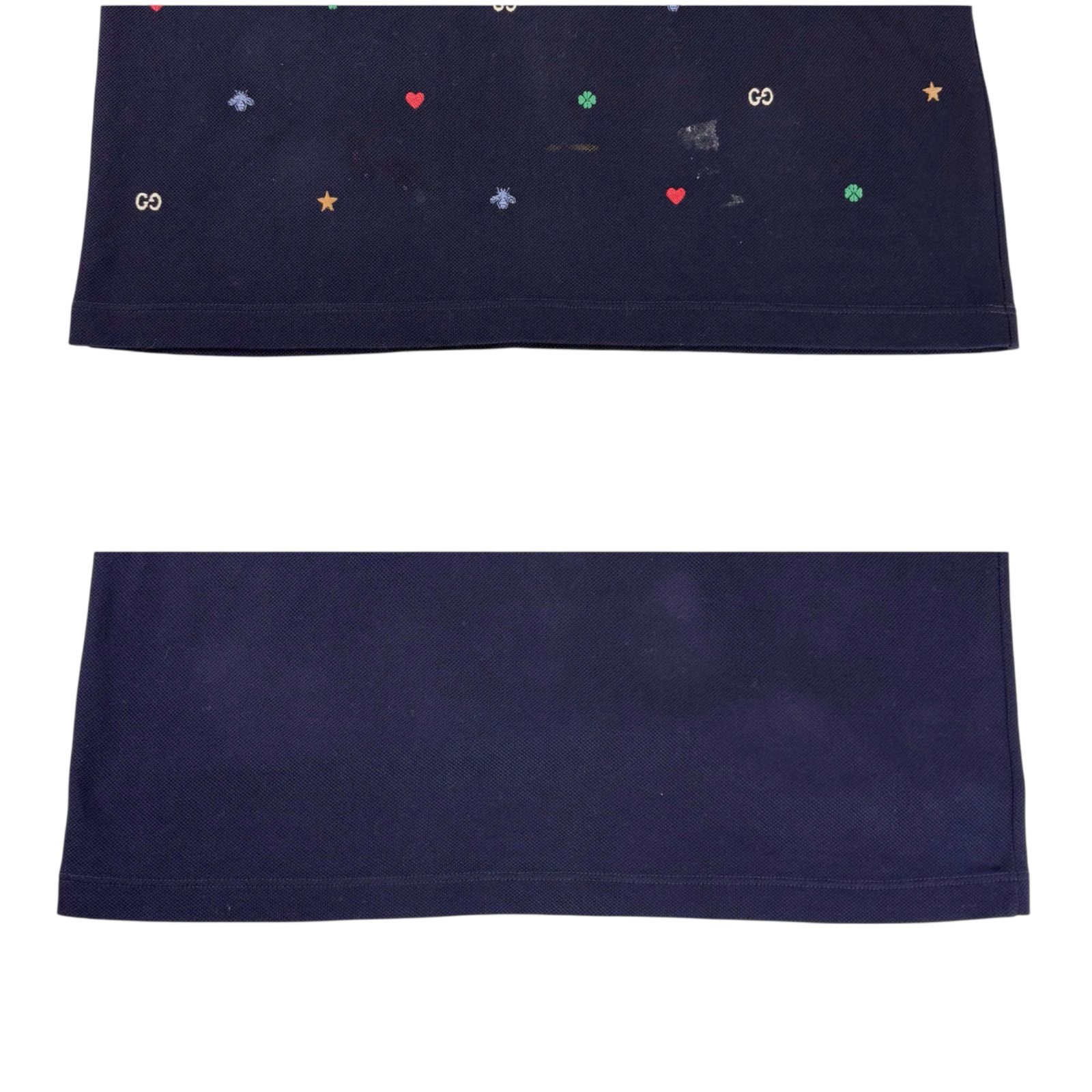 GUCCI グッチ ポロシャツ 半袖 刺繍総柄 ハート ビー スター 