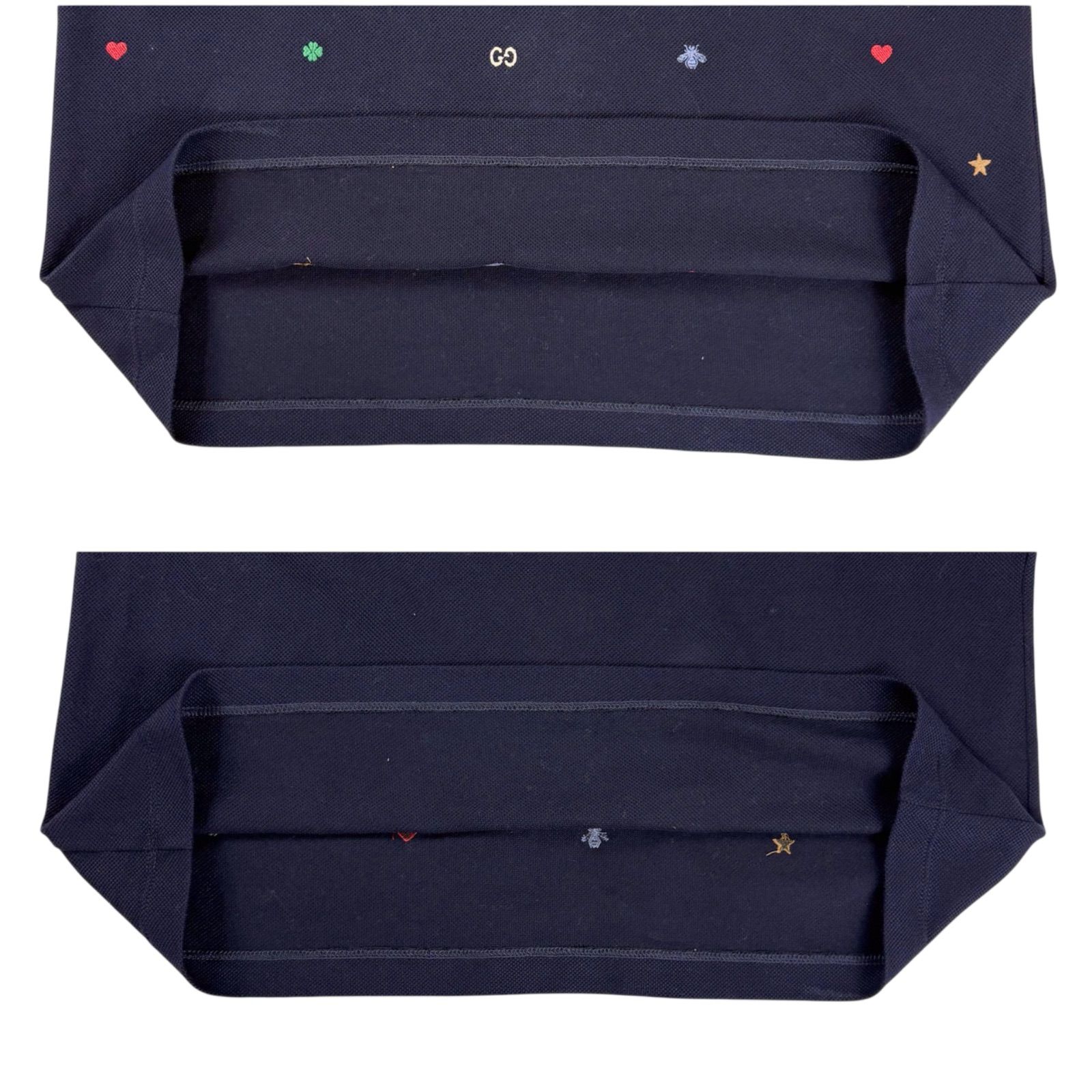 GUCCI グッチ ポロシャツ 半袖 刺繍総柄 ハート ビー スター 