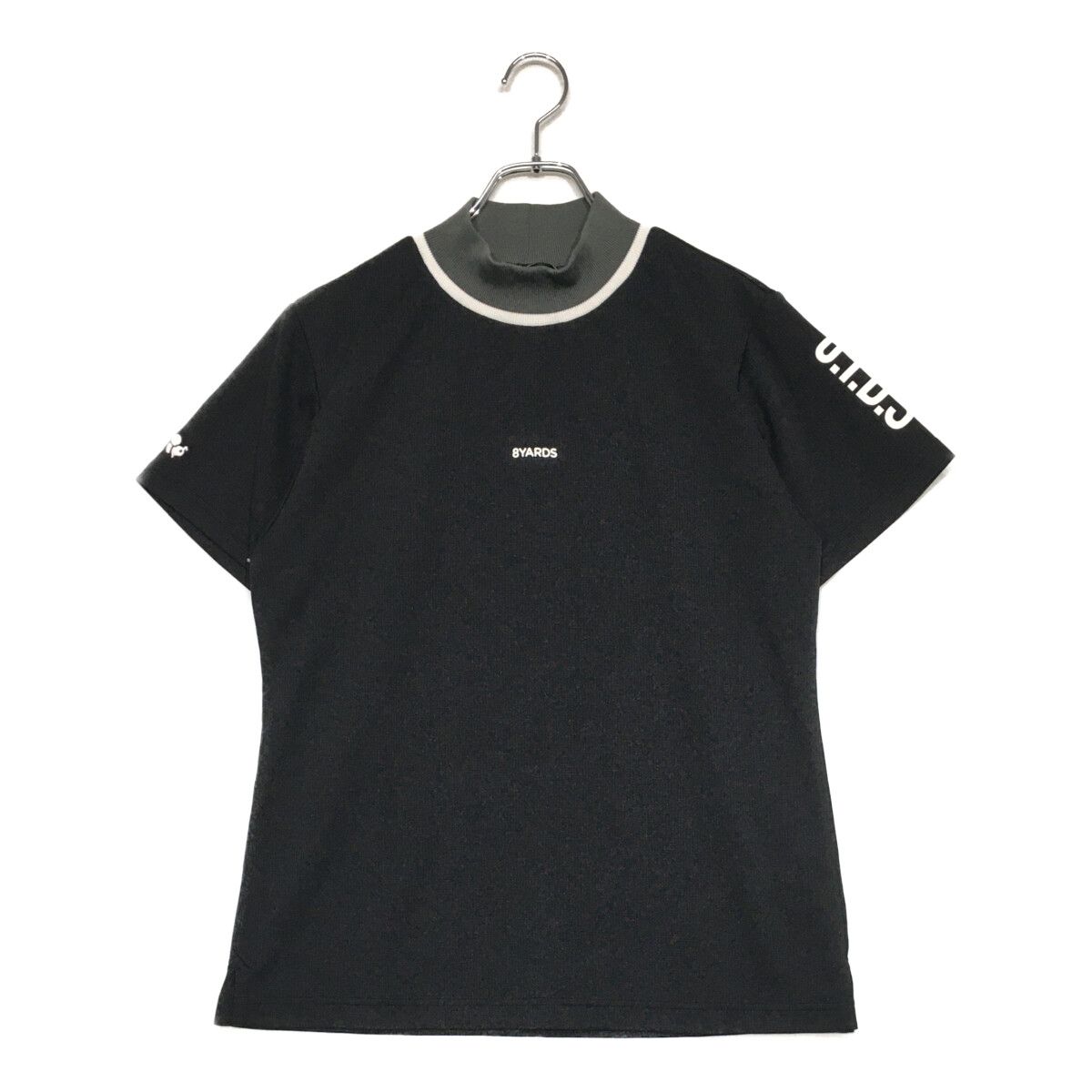 中古 メンズ ハチヤーズ 8YARDS 半袖シャツ L 黒 ブラック モック