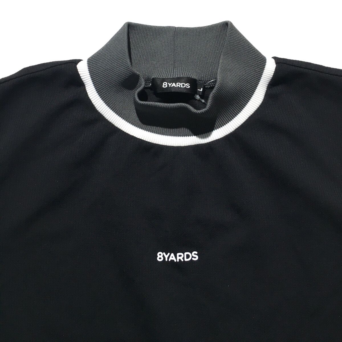 中古 メンズ ハチヤーズ 8YARDS 半袖シャツ L 黒 ブラック モック