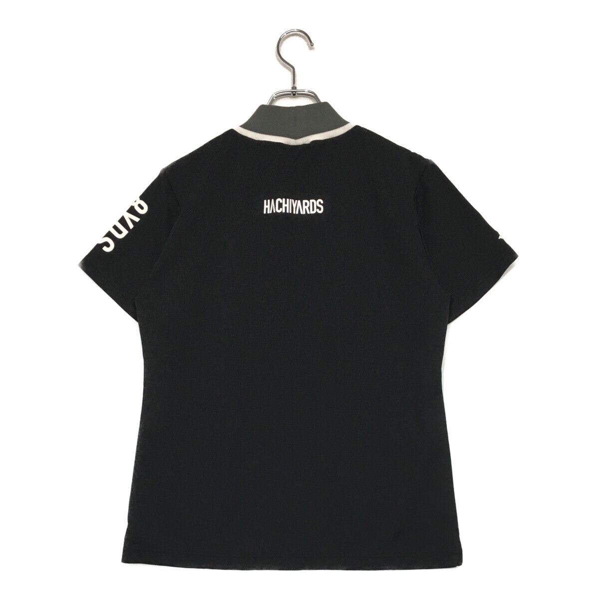 中古 メンズ ハチヤーズ 8YARDS 半袖シャツ L 黒 ブラック モック