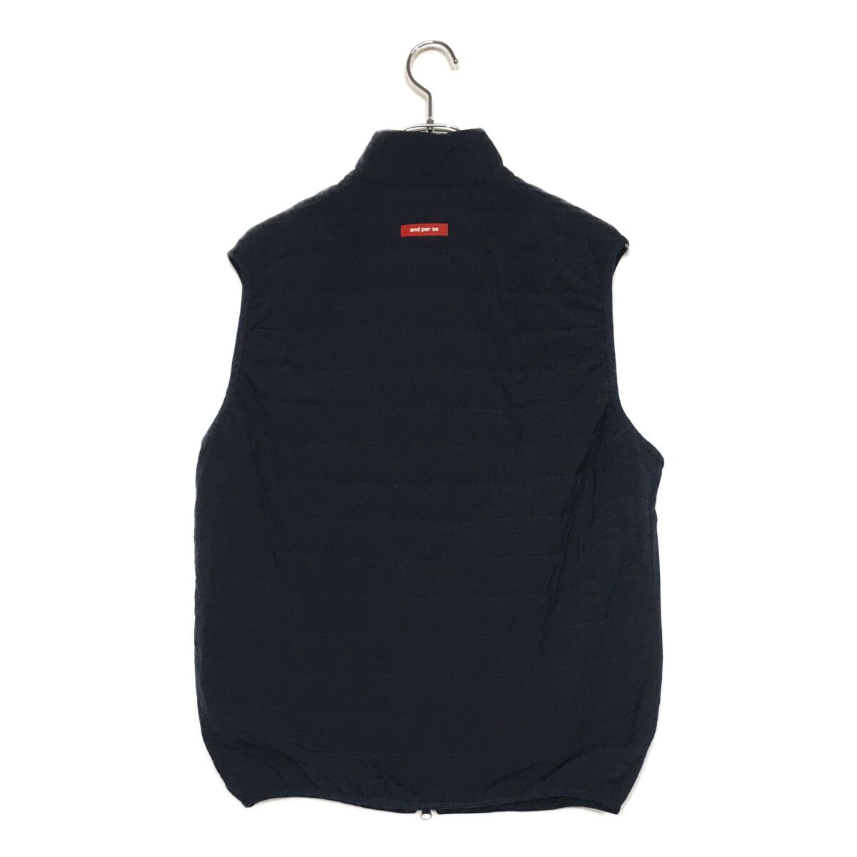 中古 メンズ アンパスィ and per se ベスト L 紺 ネイビー 中綿入り