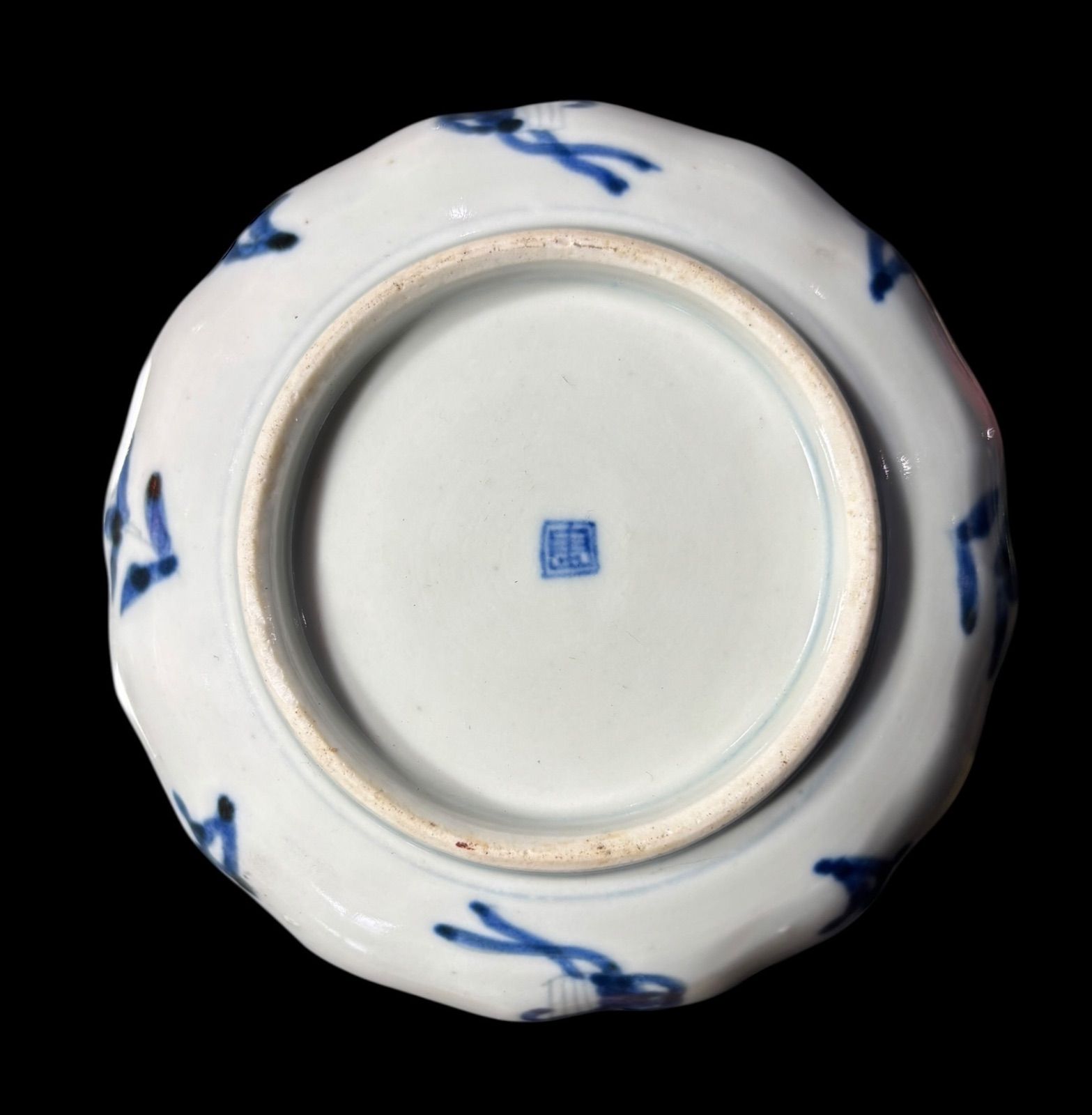 2客セット】 江戸時代 古伊万里 金彩 赤絵 絵違い 草花文図 小皿 冨貴