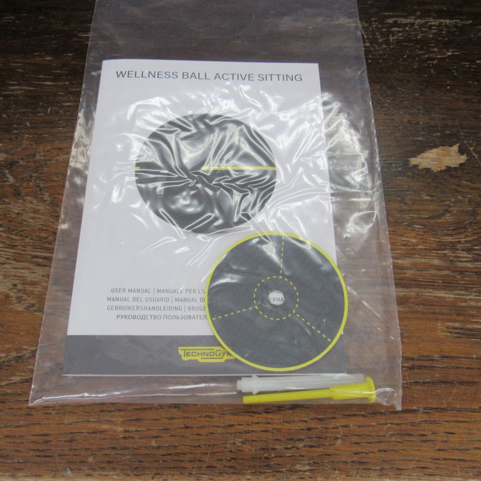 TECHNOGYM WELLNESSBALL バランスボール 55cm ブラック エキスパート