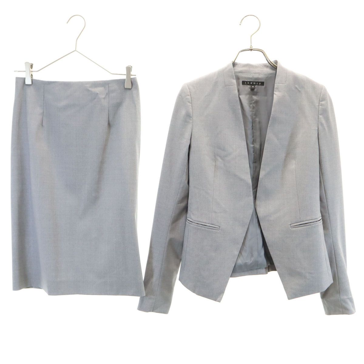 theory セオリー 日本製 ウール スカートスーツ 上下 セットアップ 0 0