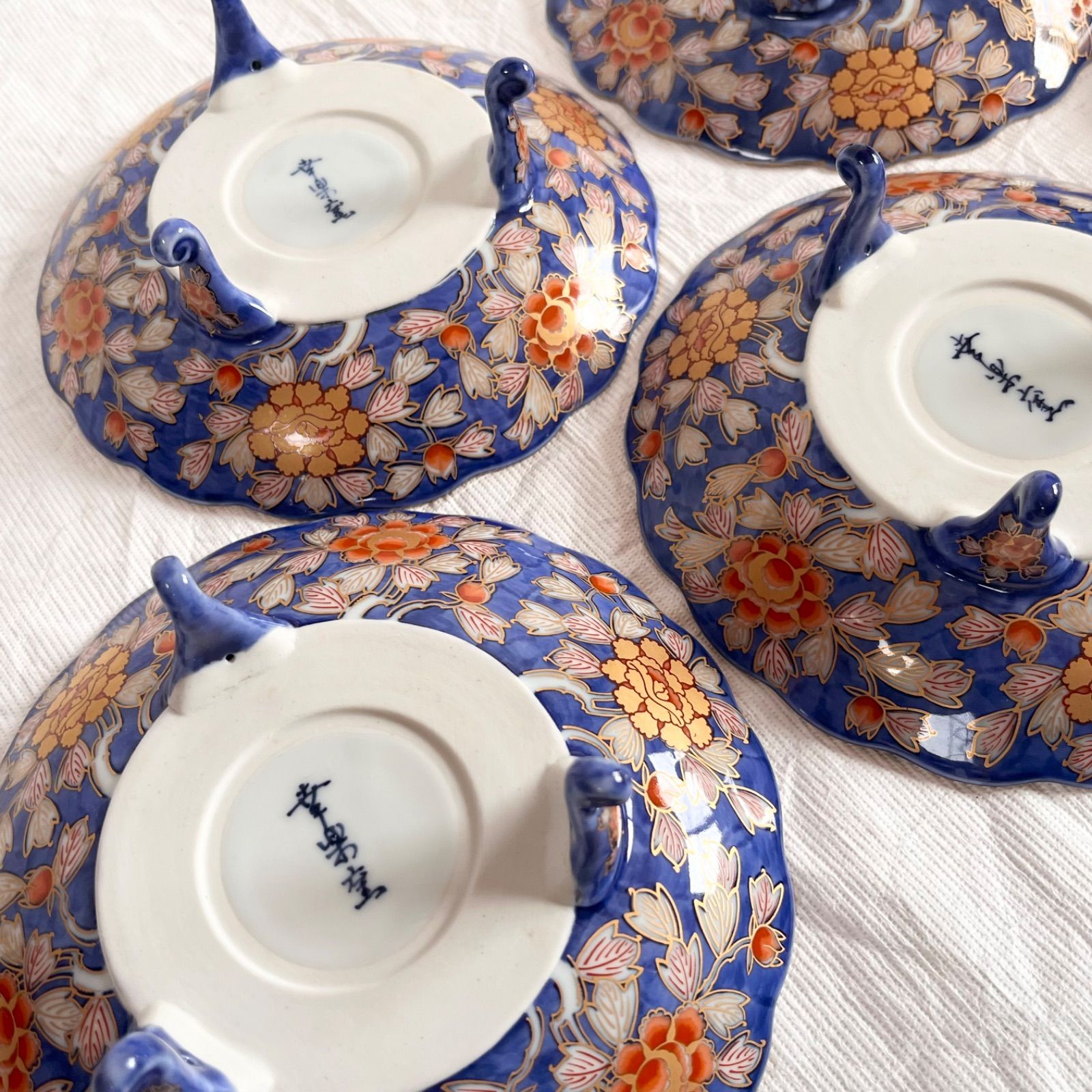 献上手古伊万里 三つ足高台鉢 銘々皿 幸楽窯 5客揃 - メルカリ