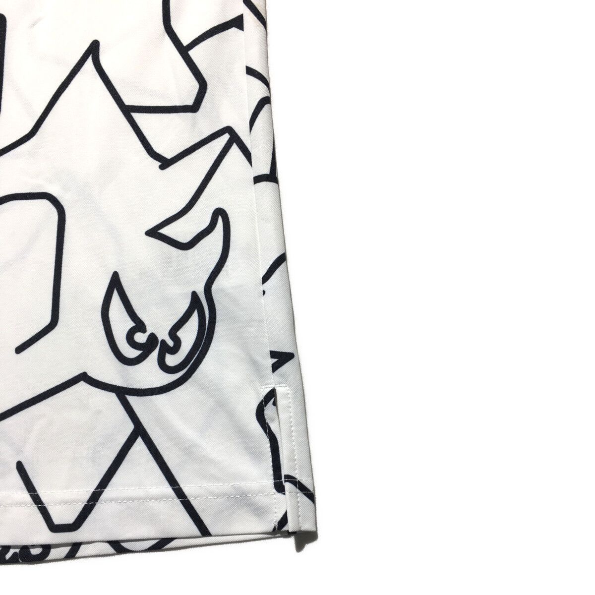 中古 メンズ ワック WAAC 半袖ポロシャツ 3(L) 白 ホワイト 総柄 春夏